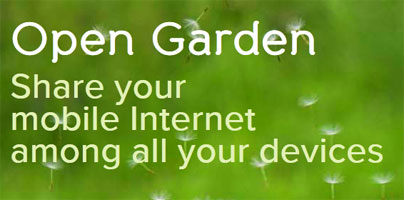 Open Garden Share Your Mobile Internet Connection