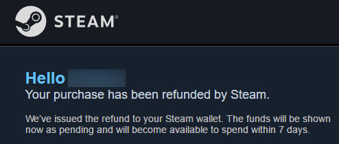 get refund steam