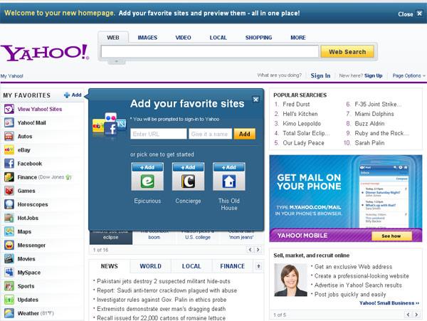 Yahoo Com Homepage. Yahoo! homepage here.