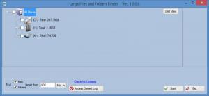Enlarge Large Files and Folders Finder Screenshot