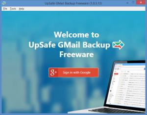 Enlarge UpSafe Gmail Backup Screenshot
