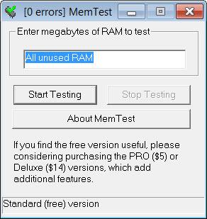 Enlarge MemTest Screenshot