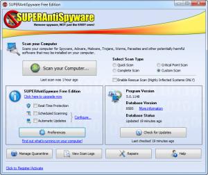 Enlarge SUPERAntiSpyware Free Screenshot