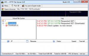 Enlarge HFS - HTTP File Server Screenshot