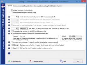 Enlarge Live File Backup Screenshot
