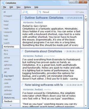 Enlarge Portable CintaNotes Screenshot