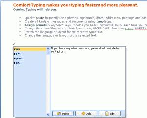 Enlarge Comfort Typing Lite Screenshot