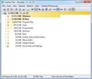 Enlarge TreeSize Professional Screenshot